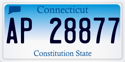 CT license plate AP28877