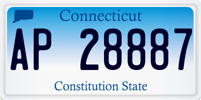 CT license plate AP28887