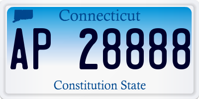 CT license plate AP28888