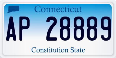 CT license plate AP28889