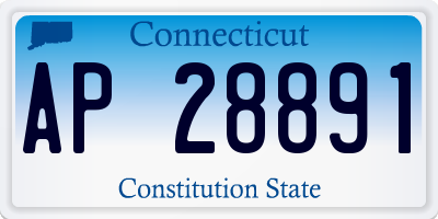 CT license plate AP28891