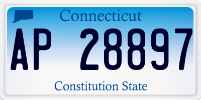 CT license plate AP28897