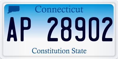 CT license plate AP28902