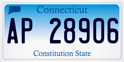 CT license plate AP28906