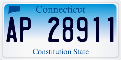 CT license plate AP28911