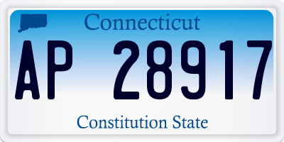 CT license plate AP28917