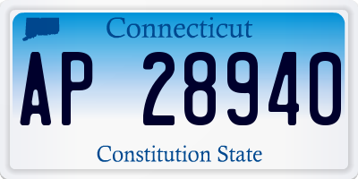 CT license plate AP28940
