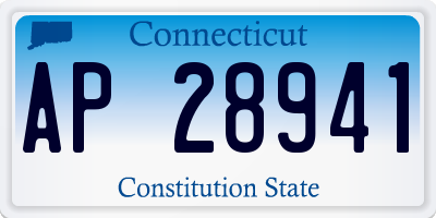 CT license plate AP28941