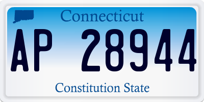 CT license plate AP28944