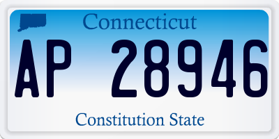 CT license plate AP28946