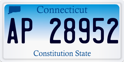 CT license plate AP28952