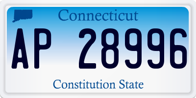 CT license plate AP28996