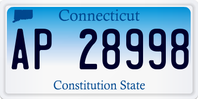 CT license plate AP28998