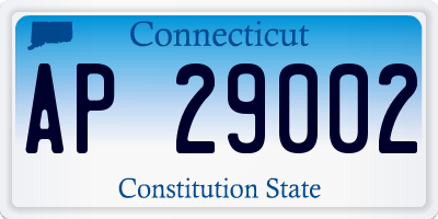 CT license plate AP29002