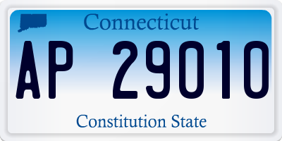 CT license plate AP29010