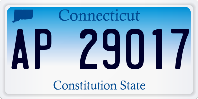 CT license plate AP29017