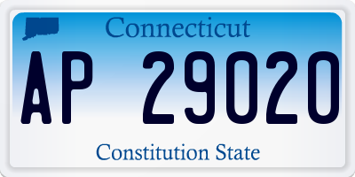 CT license plate AP29020
