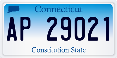 CT license plate AP29021