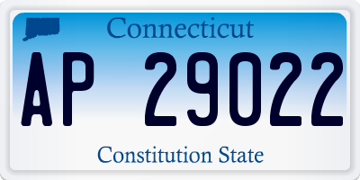 CT license plate AP29022