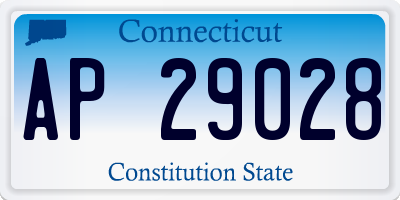 CT license plate AP29028