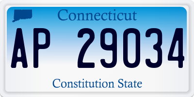 CT license plate AP29034