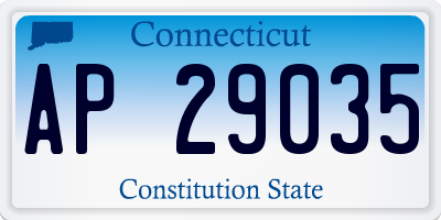 CT license plate AP29035