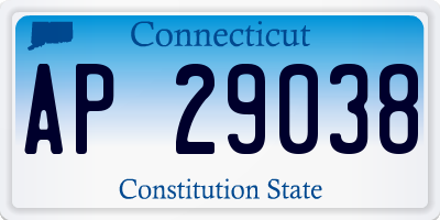 CT license plate AP29038