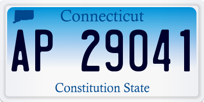 CT license plate AP29041