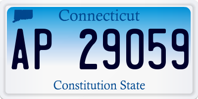 CT license plate AP29059