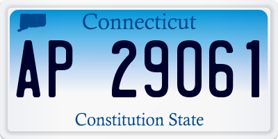 CT license plate AP29061