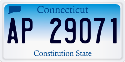 CT license plate AP29071