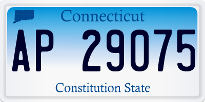 CT license plate AP29075