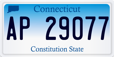 CT license plate AP29077