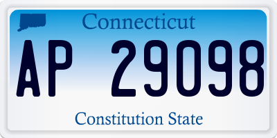 CT license plate AP29098