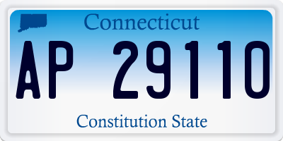 CT license plate AP29110