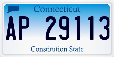 CT license plate AP29113