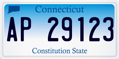 CT license plate AP29123