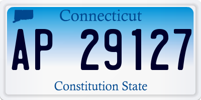 CT license plate AP29127