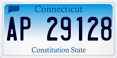 CT license plate AP29128