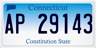 CT license plate AP29143