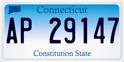 CT license plate AP29147