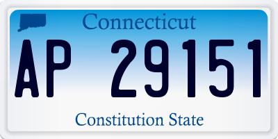CT license plate AP29151
