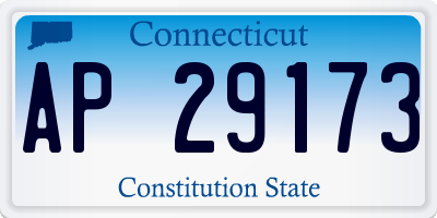 CT license plate AP29173