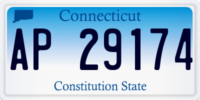 CT license plate AP29174