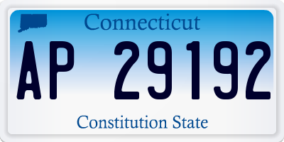 CT license plate AP29192