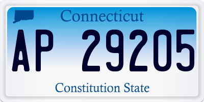 CT license plate AP29205