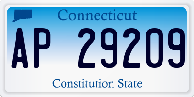 CT license plate AP29209