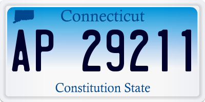 CT license plate AP29211