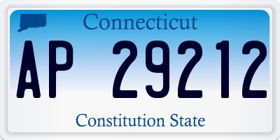 CT license plate AP29212