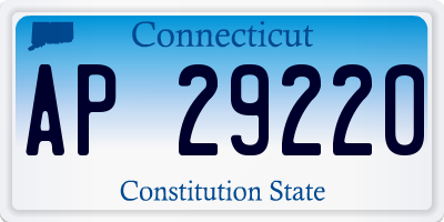 CT license plate AP29220